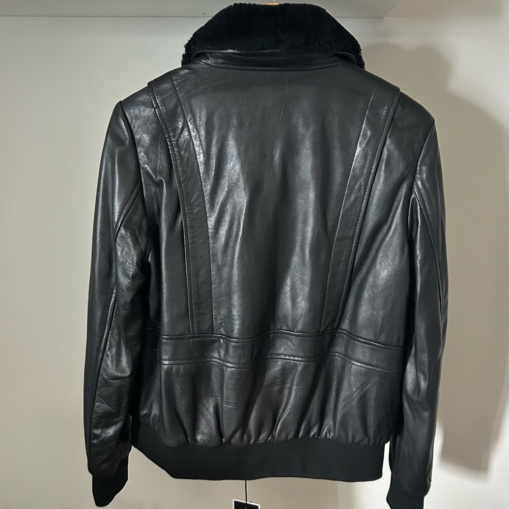 NWT Danier Avita Black Leather Jacket, L - Picture 14 of 16